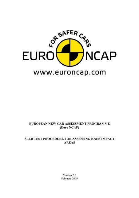 Euro NCAP Sled test procedure v4.1